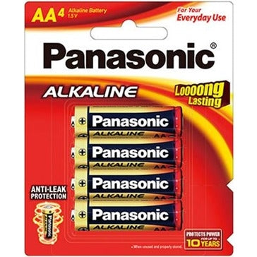 Panasonic AA Alkaline Battery 4 Pack