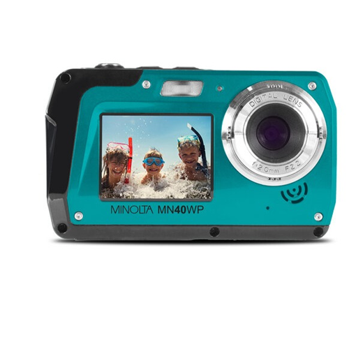 Minolta Waterproof Dual Screen Digital Camera Blue