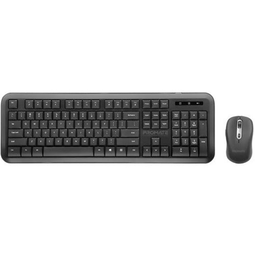 PROMATE Full Size Wireless Keyboard & Mouse Combo with Dual USB-A/C