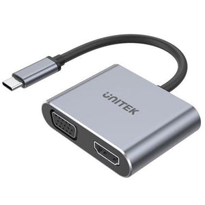 UNITEK USB-C To HDMI 2.0 & VGA Adapter With MST Dual Monitor