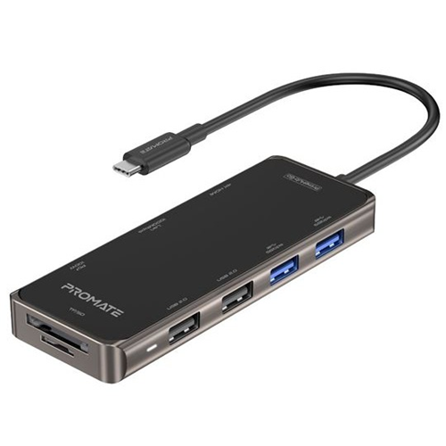 PROMATE 9-In-1 USB Multi-Port Hub With USB-C Connector Includes 100W PD