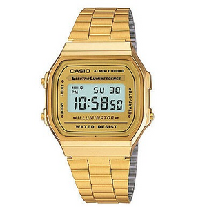 Casio A168WG-9W Mens Vintage Digital Watch Gold