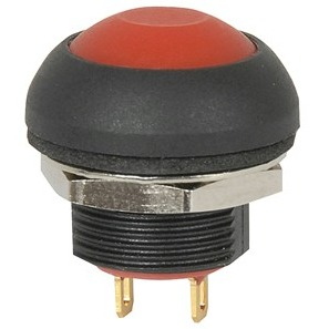 Pushbutton Switch 50V 100mA IP67 SPST momentary dome red