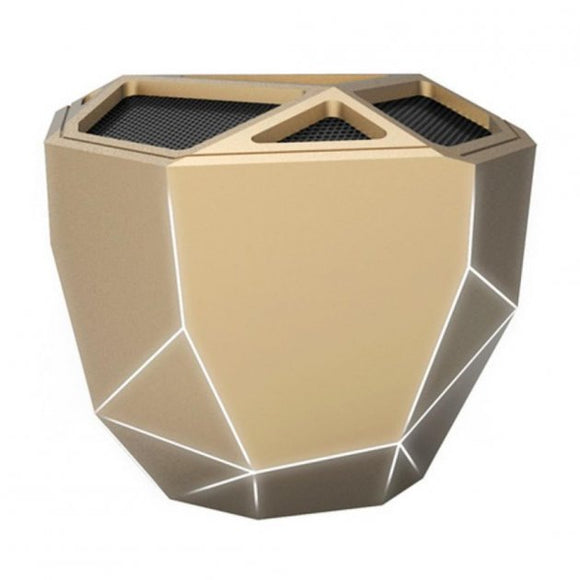 Geo Portable Speaker Gold With White Lights