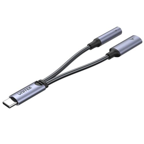 UNITEK 2-In-1 USB-C To 3.5mm Audio Jack & USB-C Charging Connector