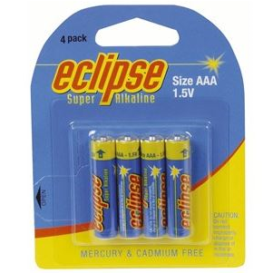 Eclipse Alkaline AAA Battery - 4 Pack