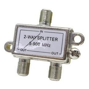 Two Way TV Splitter with Power Pass - F Connectors