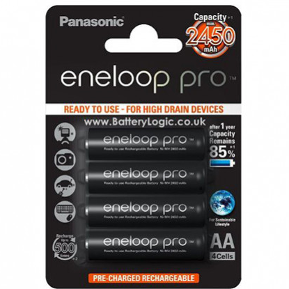 Panasonic Eneloop Pro NiMH AA Battery 2450mAH - 4 Pack