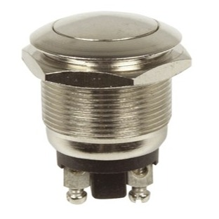 Pushbutton Switch 250V 4A SPST Momentary Metal
