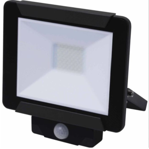 Slim LED Floodlight PIR Sensor 30W - Black