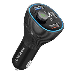 PROMATE Wireless In-Car FM Transmitter With USB-C And USB-A