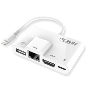 PROMATE 4-In-1 Multimedia Hub With Lightning Connector