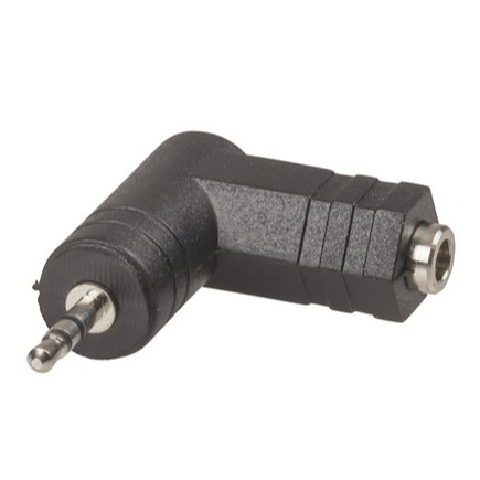 Adaptor 3.5mm Stereo Socket to 2.5mm Stereo Plug Right Angle