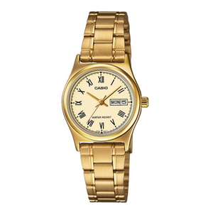 Casio LTPV006G-9B Womens Standard Analogue Watch Gold