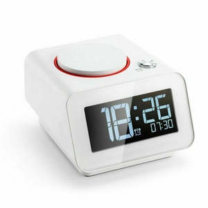 HOMTIME Bluetooth Alarm Clock Speaker - White