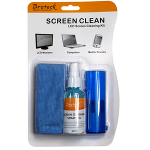 BRATECK LCD Cleaning Kit. Includes: 60ml Non-Drip Cleaning