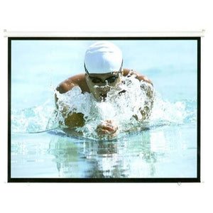 BRATECK 100' Projector Screen, Manual Self Locking, Matte Finish