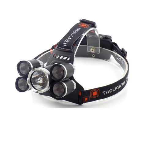Headlamp 5 Spot Zoomable Silver