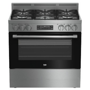 Beko 130L Free Standing Oven with 6 Zone Gas Cooktop - S/S