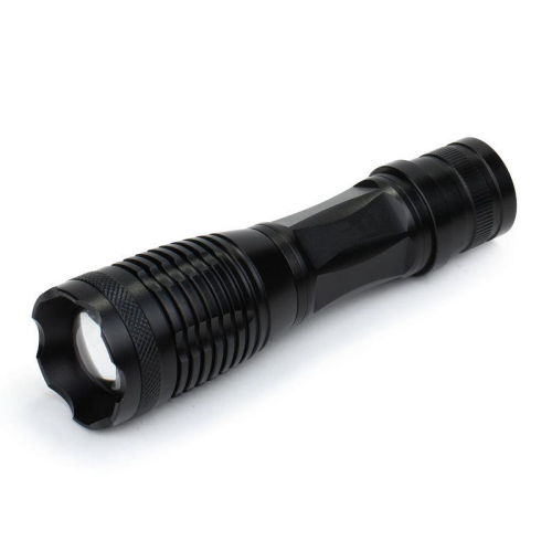 Zoomable LED Flashlight 5 modes - Short Ribbed