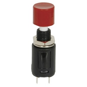Pushbutton Switch 250V 1.5A SPST Momentary Round Red