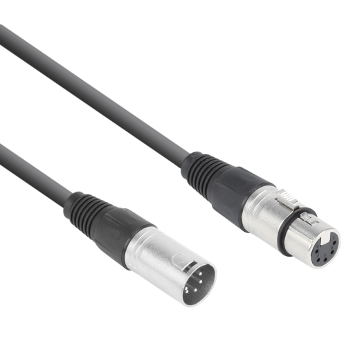 DMX Lighting Cable - 5 Pin XLR Male to 5 Pin XLR Female 1.5 Metres