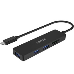 UNITEK USB-C 3.0 3-Port Hub With Built-In SD/MicroSD Card Reader