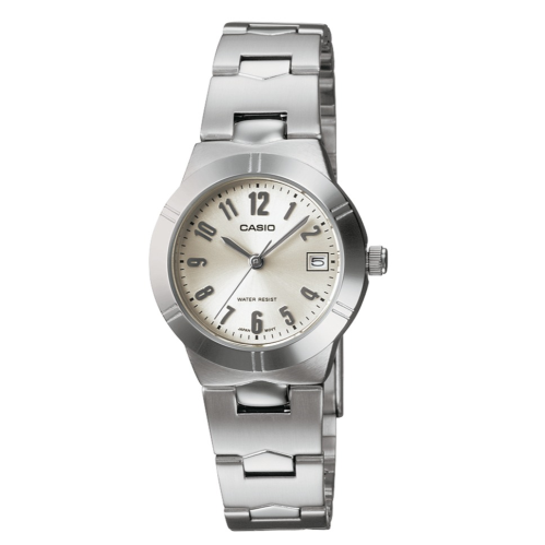 Casio LTP1241D-7A Womens Vintage Analogue Watch Silver/White