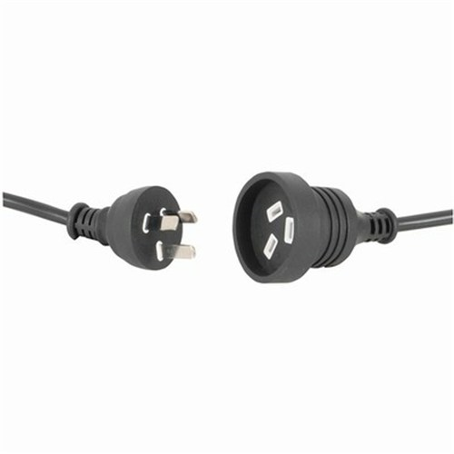 Mains Lead Extension Cable Black - 5m