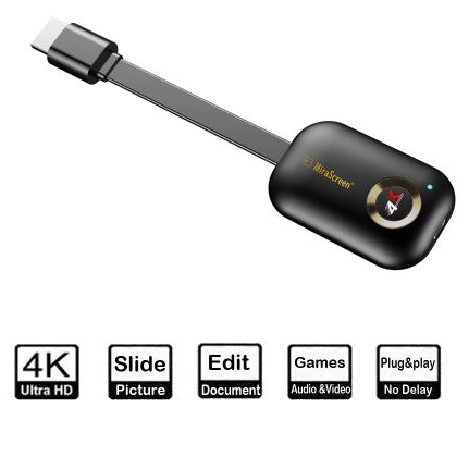 Mirascreen G9 Plus 2.4G 4K Wireless WiFi Miracast Dongle 5G – CIPS ...