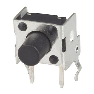 Tactile Switch 12VDC 50mA SPST Right-Angle 3.5mm Micro