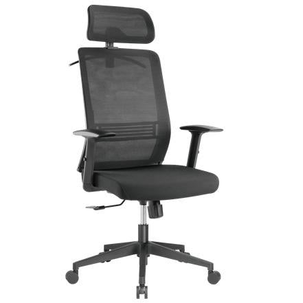 BRATECK Office Chair With Headrest Ergonomic & Breathable Mesh Back