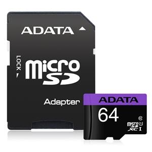 ADATA Premier 64GB microSDHC UHS-I Card with Adapter
