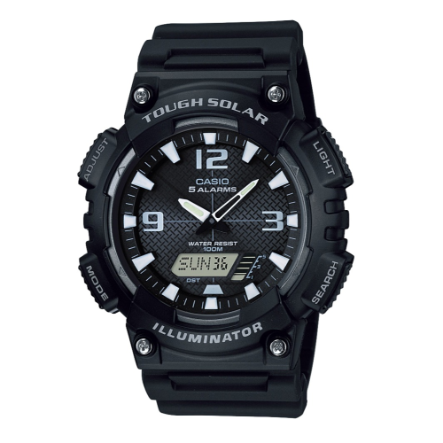 Casio AQS810W-1A Tough Solar Analogue Digital Watch Black