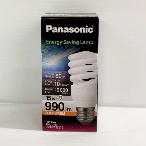 Panasonic 15W CFL Warm White Screw Bulb