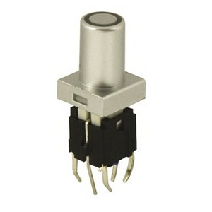 Tactile Switch 12VDC 50mA SPST Vertical LED Green