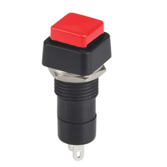 Psshbutton Switch 250V 3A SPST Momentary Square red
