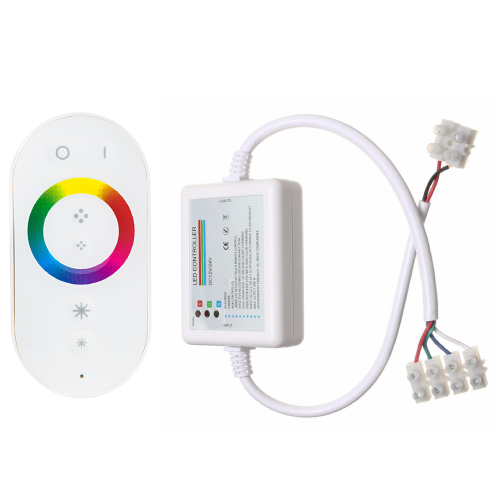 Touch RF Remote RGB LED Controller - White