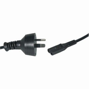 Mains 2pin Plug to IEC C7 Female Cable - 1.8m