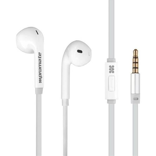 PROMATE Lightweight High Performance Stereo Earbuds White