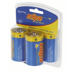 Eclipse Alkaline D Battery - 4 Pack