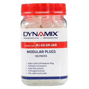 DYNAMIX Cat5E RJ45 Plug Jar - Rounded Solid