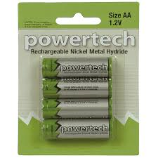 Powertech Rechargeable AA Ni-MH Battery 2500mAh - 4 Pack
