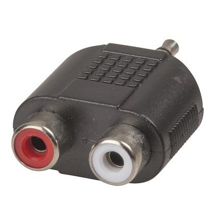 Adaptor 3.5mm Stereo Plug to 2 X RCA Sockets