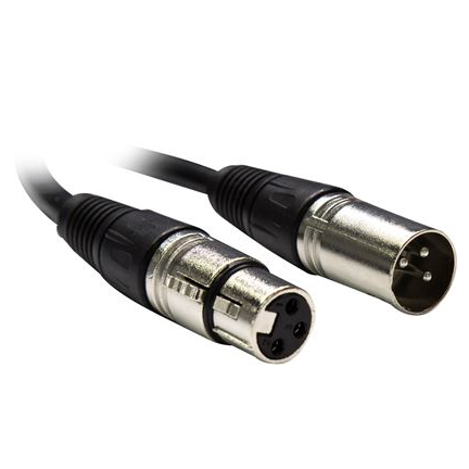 DYNAMIX XLR 3-Pin Right Angled (M) To 3-Pin (F) cable - 2m