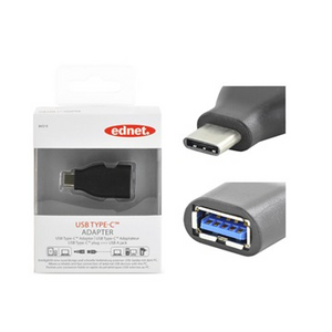 Ednet USB 3.1 Type-C (M) to USB Type A (F) Adapter