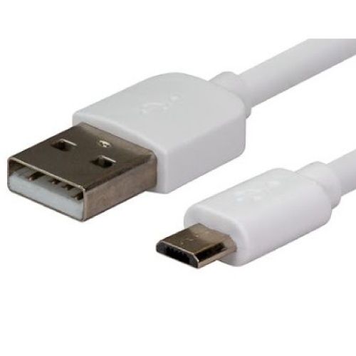 DYNAMIX USB 2.0 Micro-B Male To USB-A Male - 0.3m White