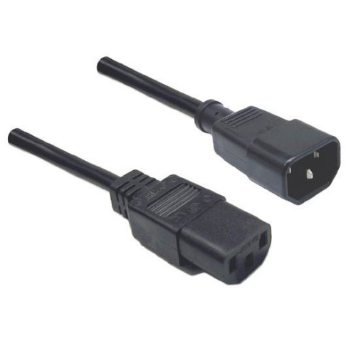DYNAMIX 3M IEC Male to Female 10A SAA Approved Power Cord. BLACK Colour.