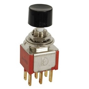 Pushbutton Switch 125V 3A DPDT Momentary