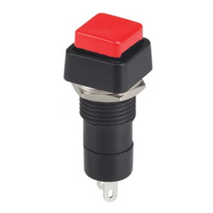 Pushbutton Switch 250V 3A SPST ON/OFF Square Red